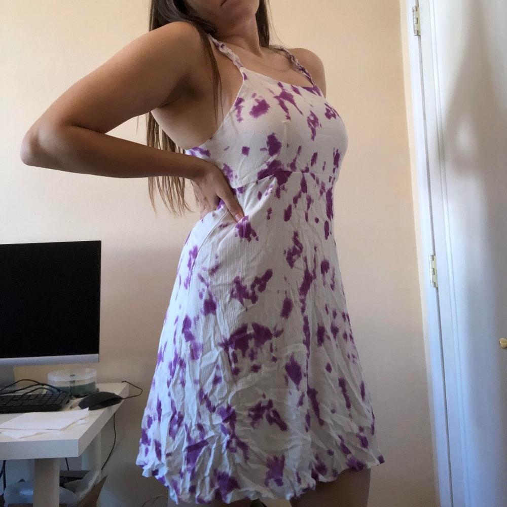 Cow Print Purple Dress